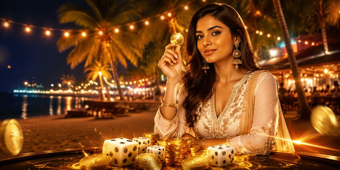 Indian woman playing dice game on mobile